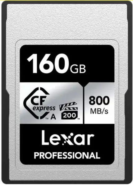 Cartão de Memória Lexar 160gb Cfexpress Tipo a Série Silver 800 M / S